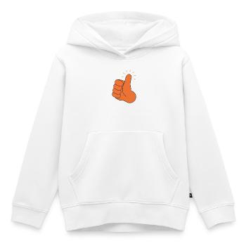 Daumen-in-L-Luft-T-Shirt-Geschenk-Humor - Kinder Premium Organic Hoodie - Weiß - Vorne - AI Model Kid Female (0cm)