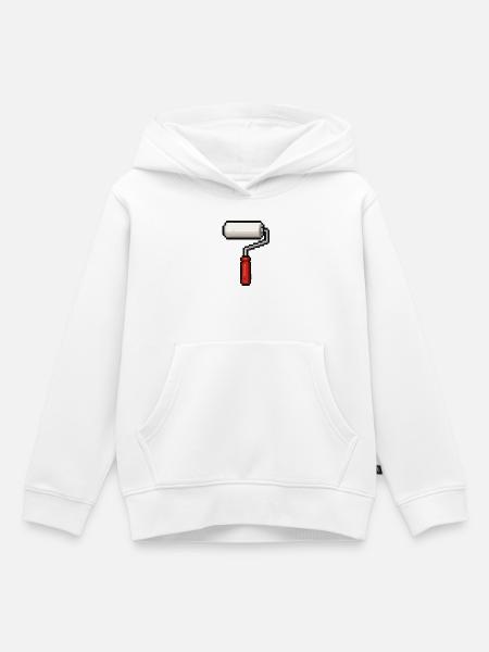 Farbrollen Kunstdesign - Kinder Premium Organic Hoodie - Weiß