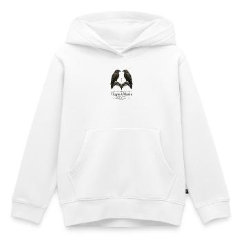 Hugin & Munin: Gedanken Erinnerung - Kinder Premium Organic Hoodie - Weiß - Vorne - AI Model Kid Female (0cm)