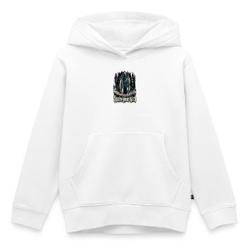 Sorcière des Bois Sombres, Forêt des Sorcières des Bois de l’Ombre - Sweat Premium à capuche enfant bio - blanc - Devant - AI Model Kid Female (0cm)