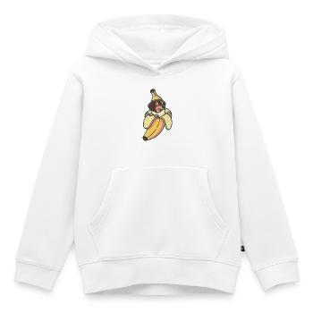 Dackel Banane - Kinder Premium Organic Hoodie - Weiß - Vorne - AI Model Kid Female (0cm)