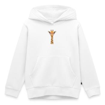 Lustige Giraffe mit roter Brille T-Shirt süßes Tier - Kinder Premium Organic Hoodie - Weiß - Vorne - AI Model Kid Female (0cm)