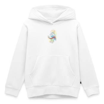 Regenbogenspirale Neon Muster - Kinder Premium Organic Hoodie - Weiß - Vorne - AI Model Kid Female (0cm)
