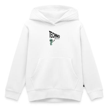Grüner Alien-Pointer - Kinder Premium Organic Hoodie - Weiß - Vorne - AI Model Kid Female (0cm)