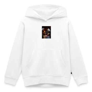 Dachboden-Leseoase im Warmlicht - Kinder Premium Organic Hoodie - Weiß - Vorne - AI Model Kid Female (0cm)