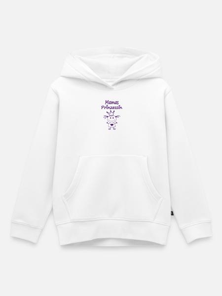 Mamas Prinzessin Herz-Illustration - Kinder Premium Organic Hoodie - Weiß