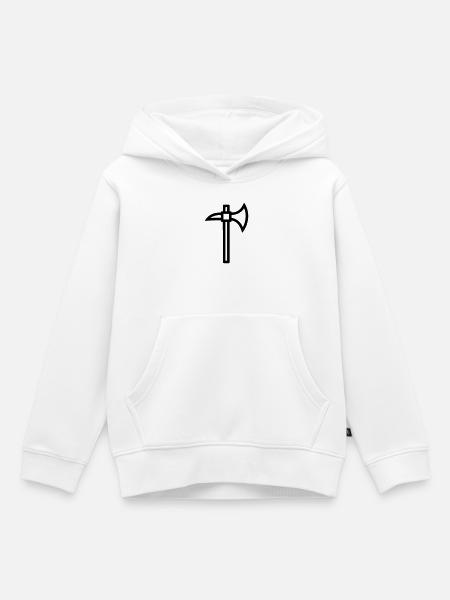 Axt - Kinder Premium Organic Hoodie - Weiß