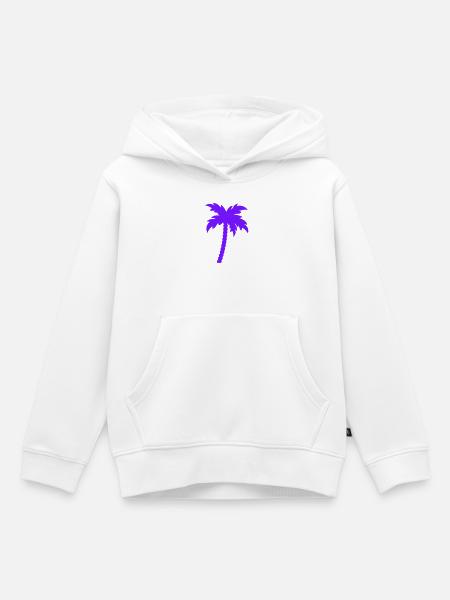 palme- - Kinder Premium Organic Hoodie - Weiß