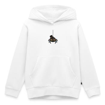 Spinnenzauber mit Zylinder - Kinder Premium Organic Hoodie - Weiß - Vorne - AI Model Kid Female (0cm)