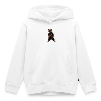 GRNDWLF Junior  - Kinder Premium Organic Hoodie - Weiß - Vorne - AI Model Kid Female (0cm)