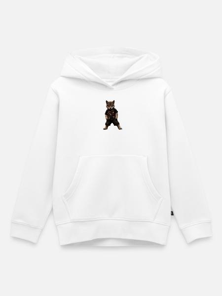 GRNDWLF Junior - Kinder Premium Organic Hoodie - Weiß