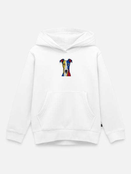 Greyhound - Kinder Premium Organic Hoodie - Weiß