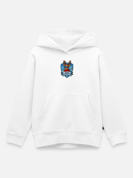 Winterträume Reh im Schnee - Kinder Premium Organic Hoodie - Weiß