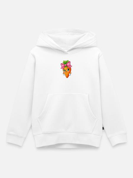 Karotten-Karotten-Gemüse - Kinder Premium Organic Hoodie - Weiß