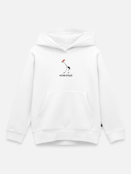 Haltung ist alles – Lustiger Hahn - Kinder Premium Organic Hoodie - Weiß