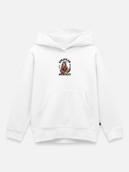 Stricken Strickerin Stricker - Kinder Premium Organic Hoodie - Weiß