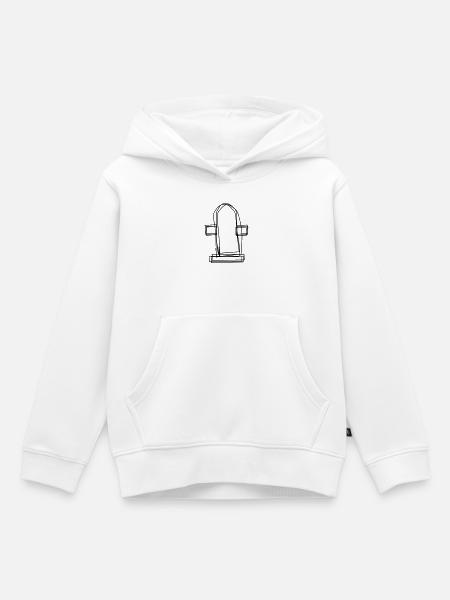 Hydrant handgezeichnet - Kinder Premium Organic Hoodie - Weiß