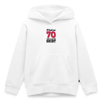 70 Geburtstag - Kinder Premium Organic Hoodie - Weiß - Vorne - AI Model Kid Female (0cm)
