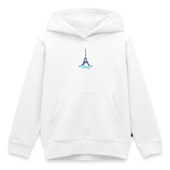 Eiffelturm  - Kinder Premium Organic Hoodie - Weiß - Vorne - AI Model Kid Female (0cm)