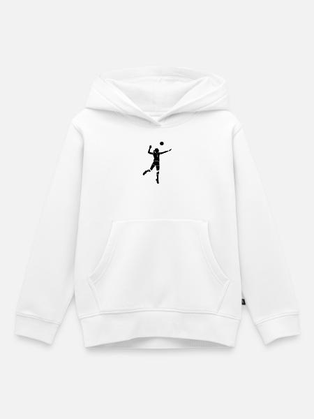Volleyball - Kinder Premium Organic Hoodie - Weiß