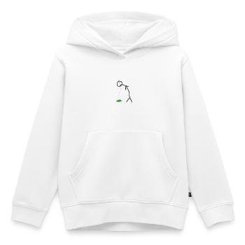 Puking stick figure - Kids Premium Organic Hoodie - white - Front - AI Model Kid Female (0cm)