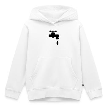 water - Kids Premium Organic Hoodie - white - Front - AI Model Kid Female (0cm)