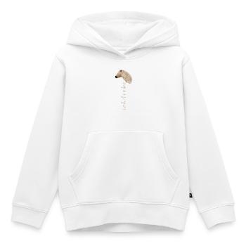 J'adore Haflinger - Sweat Premium à capuche enfant bio - blanc - Devant - AI Model Kid Female (0cm)