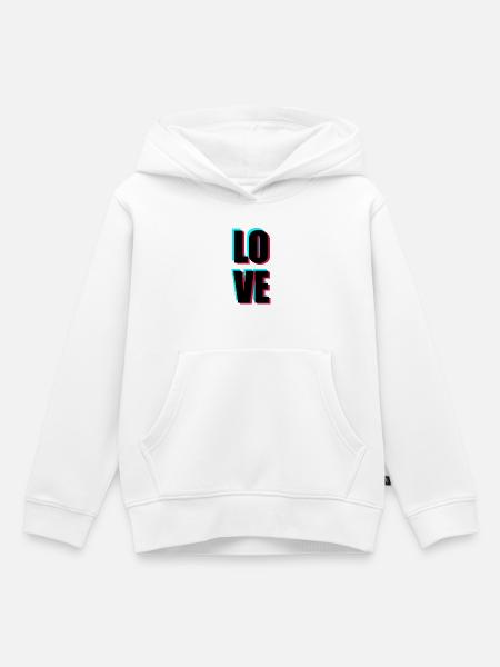 Love - Kinder Premium Organic Hoodie - Weiß