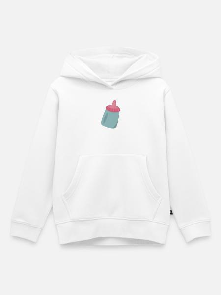 Babyflasche - Kinder Premium Organic Hoodie - Weiß