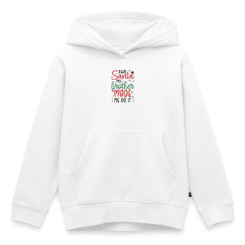 Santa Brother gemacht - Kinder Premium Organic Hoodie - Weiß - Vorne - AI Model Kid Female (0cm)