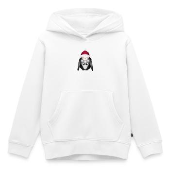 verträumte Eule mit Santa Claus Weihnachtsmütze - Kinder Premium Organic Hoodie - Weiß - Vorne - AI Model Kid Female (0cm)