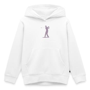 Golfer Abschlag Silhouette - Herren Design - Kinder Premium Organic Hoodie - Weiß - Vorne - AI Model Kid Female (0cm)