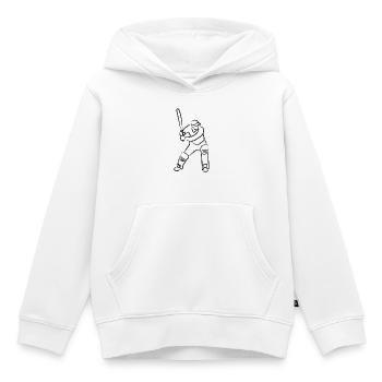Cricket Guy - Kids Premium Organic Hoodie - white - Front - AI Model Kid Female (0cm)