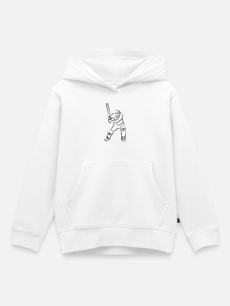 Cricket Kerl - Kinder Premium Organic Hoodie - Weiß