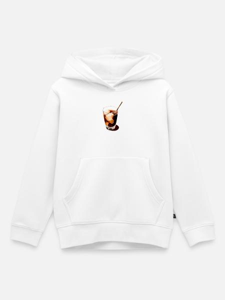 Kaffeegetränk Illustration - Kinder Premium Organic Hoodie - Weiß