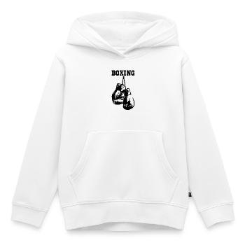 Schwarze Boxhandschuhe - Kinder Premium Organic Hoodie - Weiß - Vorne - AI Model Kid Female (0cm)