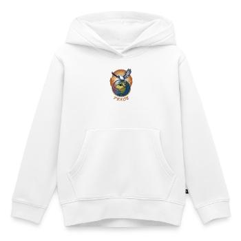 World Peace on Earth - Kids Premium Organic Hoodie - white - Front - AI Model Kid Female (0cm)