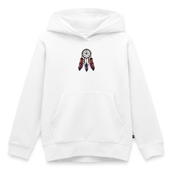 Attrape-rêves - Sweat Premium à capuche enfant bio - blanc - Devant - AI Model Kid Female (0cm)