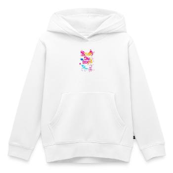 Bevor Du fragst: NEIN! - Kinder Premium Organic Hoodie - Weiß - Vorne - AI Model Kid Female (0cm)