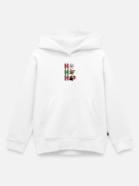 H Weihnachtspfoten Plaid - Kinder Premium Organic Hoodie - Weiß