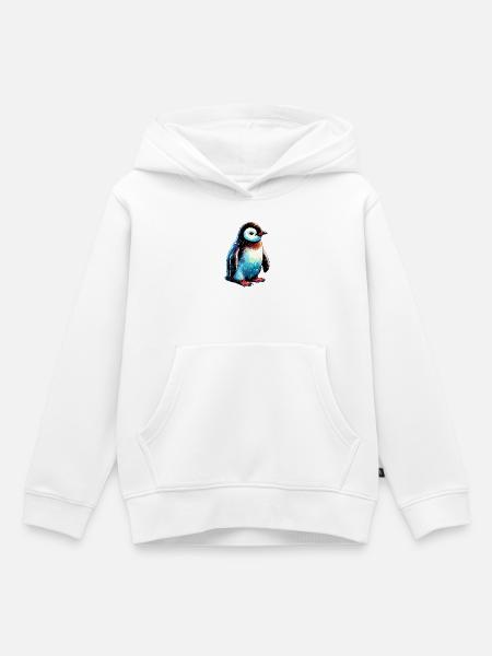 Pinguin - Kinder Premium Organic Hoodie - Weiß