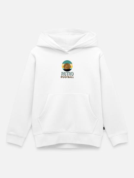 Retro-Fußball - Kinder Premium Organic Hoodie - Weiß