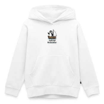 Pinguin Segeln Jolle Yacht auf Wiedersehen - Kinder Premium Organic Hoodie - Weiß - Vorne - AI Model Kid Female (0cm)