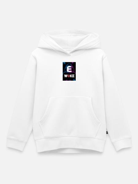 Ewoke - Kinder Premium Organic Hoodie - Weiß