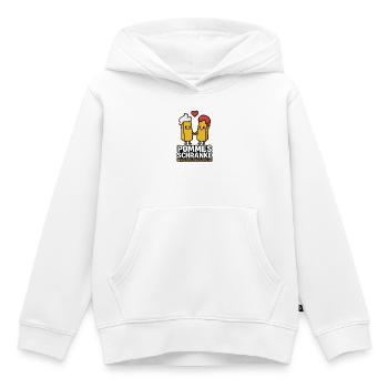 Barrière de frites Les contraires attirent l’amour - Sweat Premium à capuche enfant bio - blanc - Devant - AI Model Kid Female (0cm)