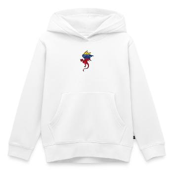 Drapeau du Venezuela - Venezuela - Dragon - Sweat Premium à capuche enfant bio - blanc - Devant - AI Model Kid Female (0cm)