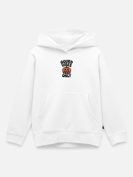 Nur Kürbis-Vibes - Kinder Premium Organic Hoodie - Weiß