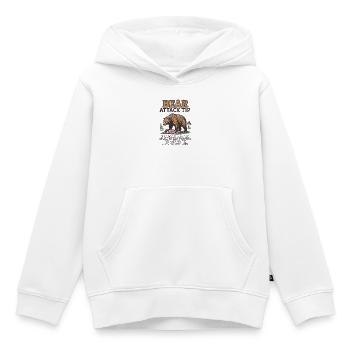 Bear Attack Tip – Lustiges Outdoor Shirt - Kinder Premium Organic Hoodie - Weiß - Vorne - AI Model Kid Female (0cm)