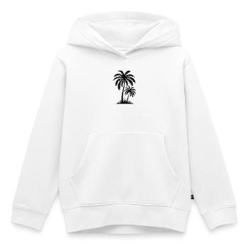 Les palmiers sont mes amis Pure idylle de palmier - Sweat Premium à capuche enfant bio - blanc - Devant - AI Model Kid Female (0cm)