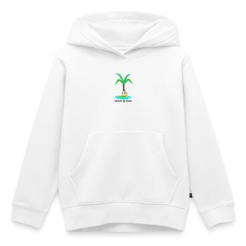 RETRAITE. RETRAITE. RETRAITEE. RETRAITE - Sweat Premium à capuche enfant bio - blanc - Devant - AI Model Kid Female (0cm)